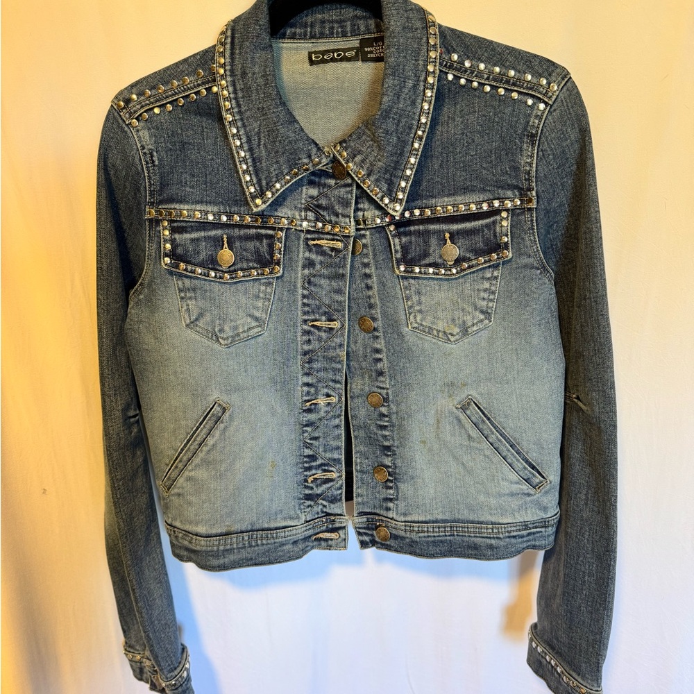 Bebe Blue Studded Jacket - image 1